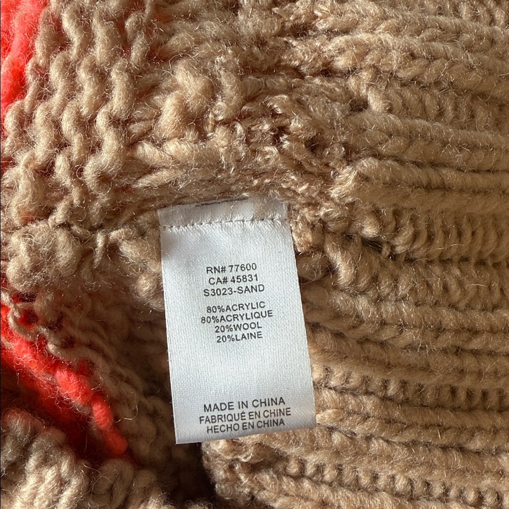 Saltwater Luxe Open Knit Sweater-Sand/Melon - Picture 8 of 8